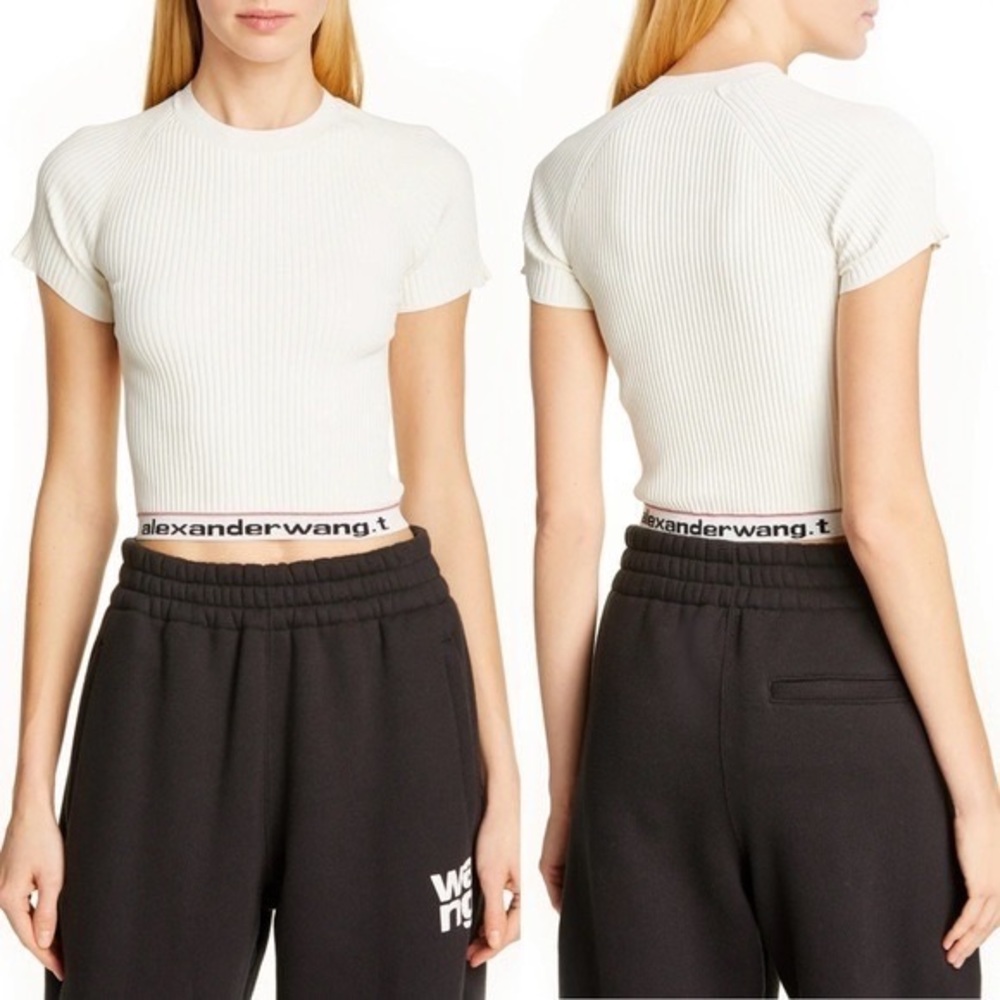 Alexander Wang body stocking ribbed sweater Tee